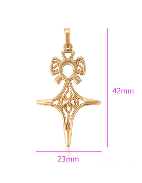 Colgante cruz del sur - 18 K bañado en oro