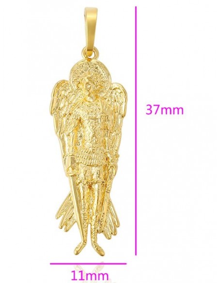 St Michael's Pendant - 18 K gold plated