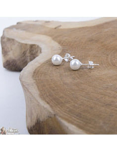 Boucles d'oreilles Perles nacrées  - Argent 925