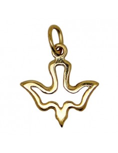 Pendentif colombe de la paix silhouette - plaqué or