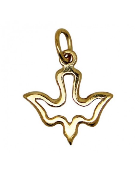 Colgante Silueta de la Paloma de la Paz - Chapado en oro