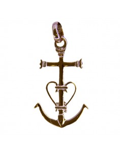 Faith, hope and charity pendant - gold plated