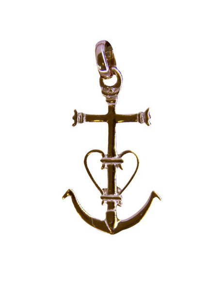 Geloof, hoop en liefdadigheid hanger - verguld