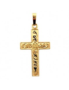 Pendentif croix - plaqué or