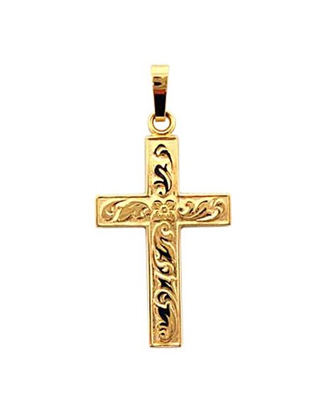 Cross pendant - gold plated