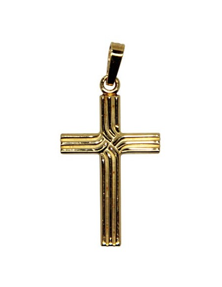 Pendentif croix - plaqué or