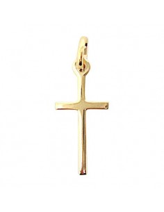 Colgante de cruz - chapado en oro