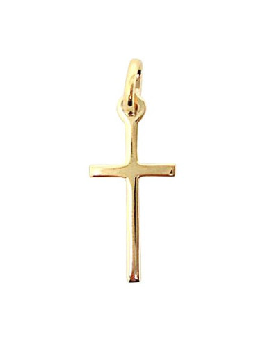 Colgante de cruz - chapado en oro