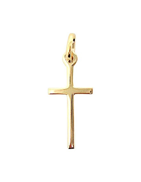 Colgante de cruz - chapado en oro