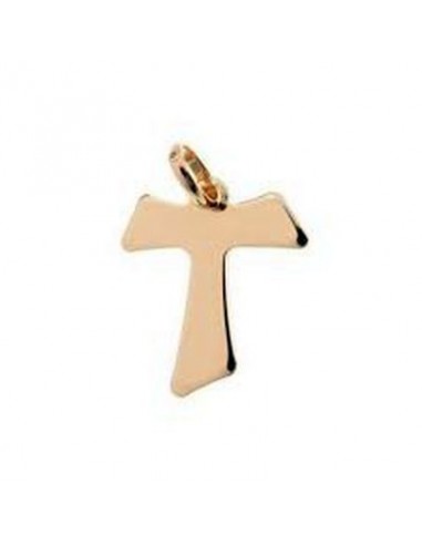 Pendentif croix Tau - plaqué or