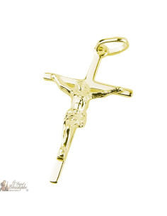 Ciondolo Cristo a croce - placcato oro