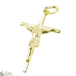 Ciondolo Cristo a croce - placcato oro