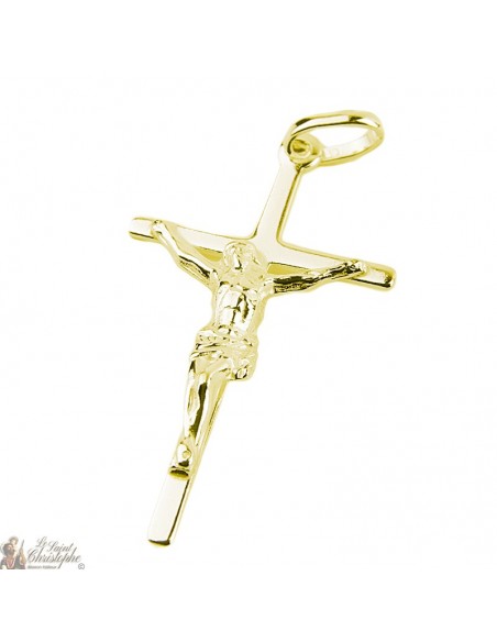 Ciondolo Cristo a croce - placcato oro