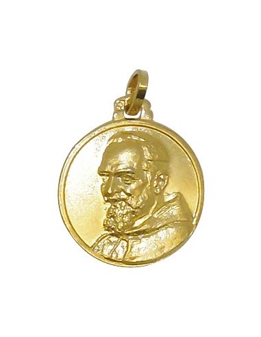Médaille Padre Pio - Plaqué or