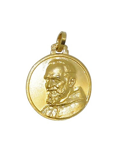 Padre Pio Medaille - vergoldet