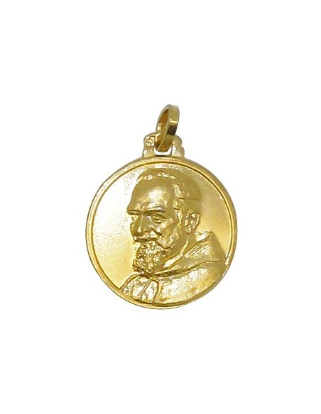 Médaille Padre Pio - Plaqué or