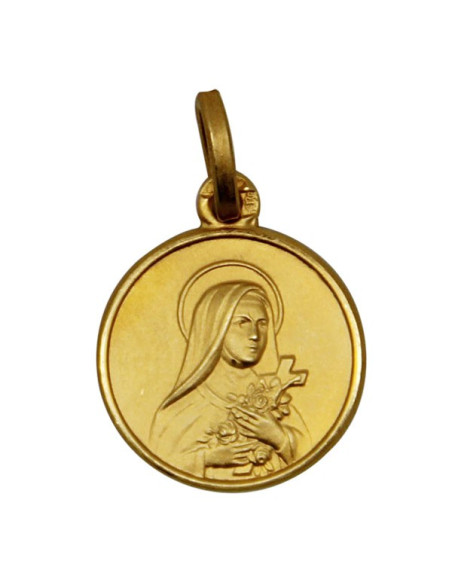 Medal of Saint Theresa - Gold plated