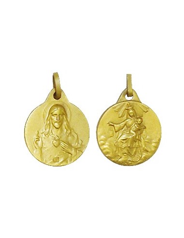 Scapular Medal - Gold plated