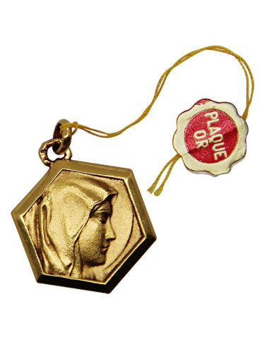 Virgin Mary Medal - Gold plated