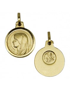 Virgin Mary Medal - Gold plated