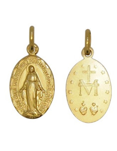 Medalla de la Virgen Milagrosa - Chapada en oro