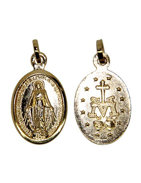 Medalla de la Virgen Milagrosa - Chapada en oro