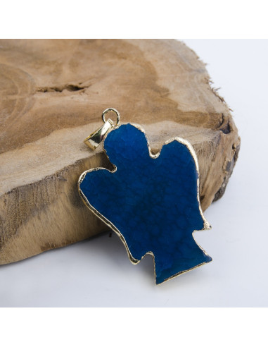 Colgante Angel Agata Piedra - chapado en oro