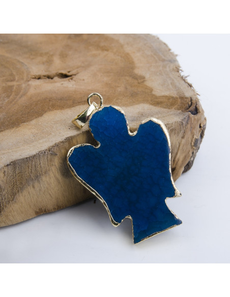 Pendant Angel Agate Stone - gold plated