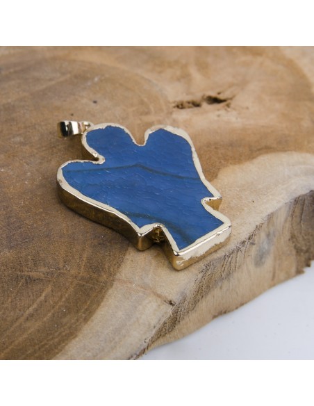 Pendentif Ange pierre d' agate - plaqué or