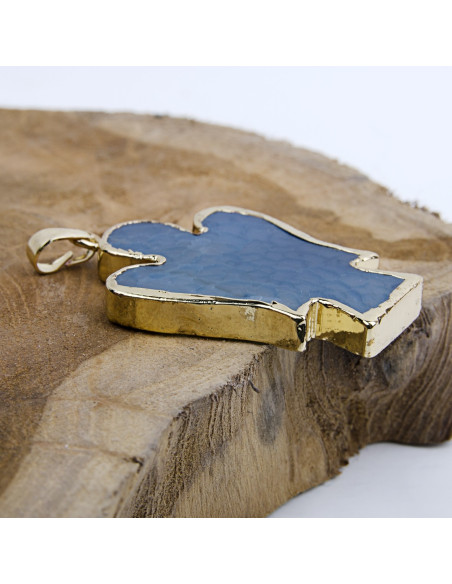 Pendant Angel Agate Stone - gold plated