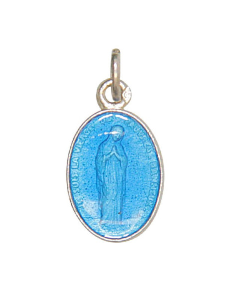 Blauw geëmailleerde Banneux medaille