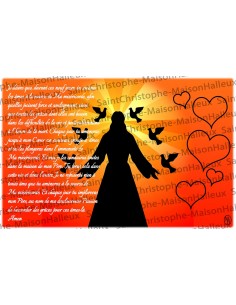 Postcard Christ Merciful prayer - magnetic