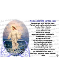 Carte postale Christ Miséricordieux prière - aimantée