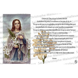 Carte postale Maria Goretti prière - aimantée