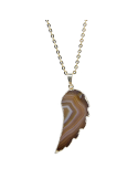 Pendant - Agate stone necklace - Angel's wing