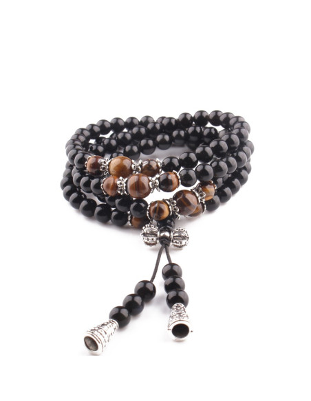 Bracelet Bouddhiste en Obsidienne - Spirituel