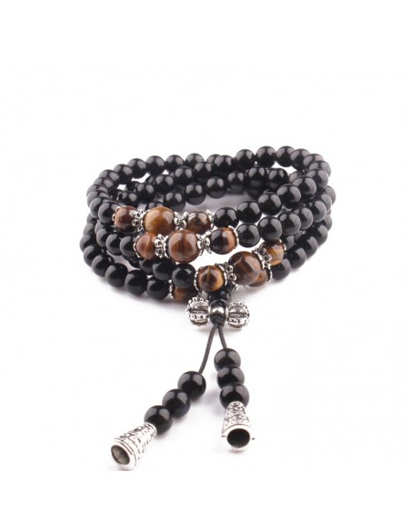 Obsidian Buddhistisches Armband - Spirituell