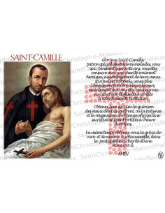 Postal de oración de San Camilo - magnético