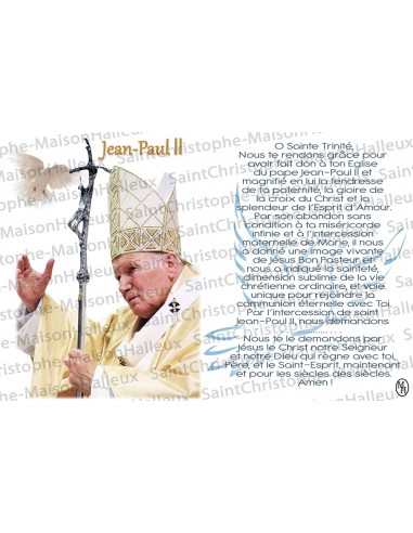 Carte postale Jean Paul II prière - aimantée