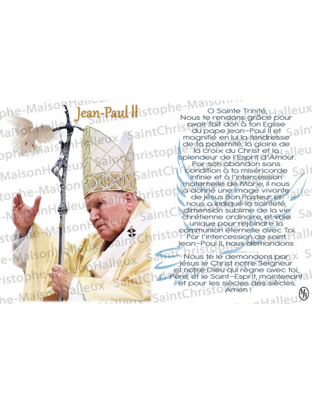 Postal Juan Pablo II oración - magnética