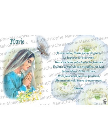 Postcard Hail Mary prayer - magnetic
