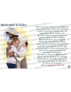 Carte postale Merci pour une grâce prière - aimantée