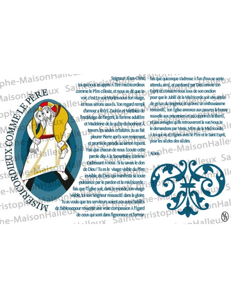 Postcard Merciful as the Father prayer - magnetic