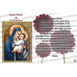 Cartolina Nostra Signora della Guarigione preghiera - magnetica