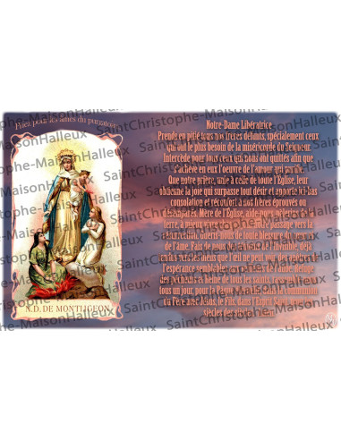 Postal Nuestra Señora de Montligeon rezo - magnética