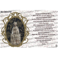 Cartolina Madonna di Montligeon preghiera - magnetica