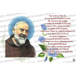 Cartolina Padre Pio preghiera - magnetica