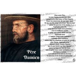 Postcard Father Damien prayer - magnetic