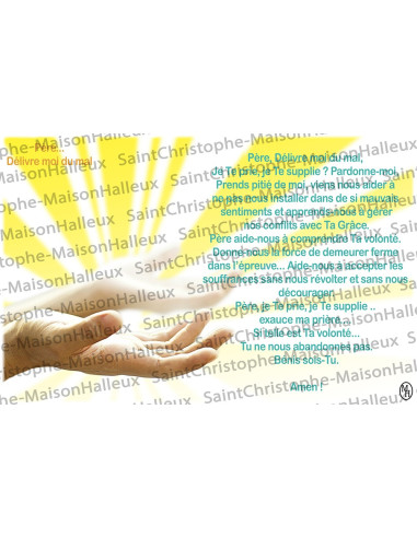 Postcard Father deliver me from evil prayer - magnetic