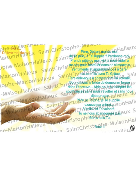 Postcard Father deliver me from evil prayer - magnetic